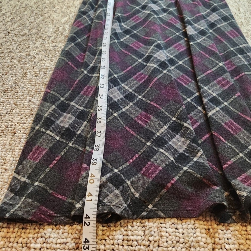 Perceptions New York Plaid Dress Purple & Gray Career Wear Size 16 - Picture 3 of 5